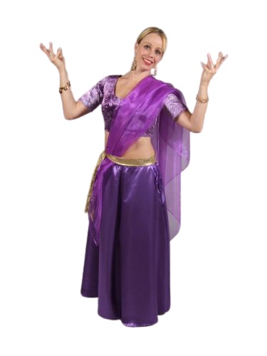 Indische dame paars - Willaert, verkleedkledij, carnavalkledij, carnavaloutfit, feestkledij, Landen, Exotisch, Chinees, China, Japans, Koreaans, Korea, Japan, Aziaten, Aziatisch